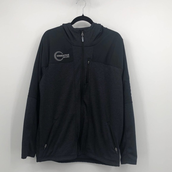 Marmot Conductive Ventures Hooded Jacket Long Sleeve Zip Up Black Size Large - Picture 1 of 10
